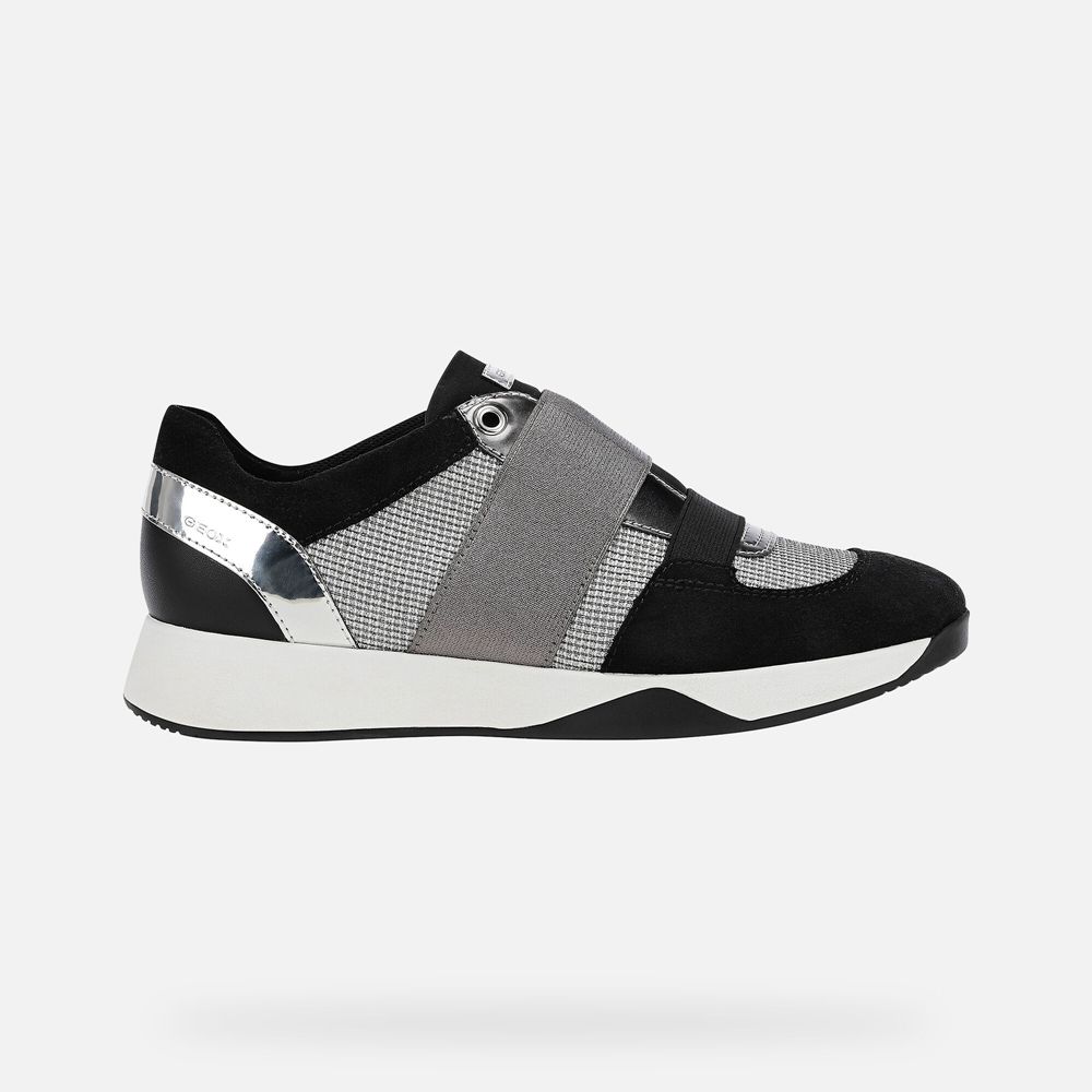 Geox Sneakers Grey/Black Suzzie - Geox Womens Shoes - BUYOJG358